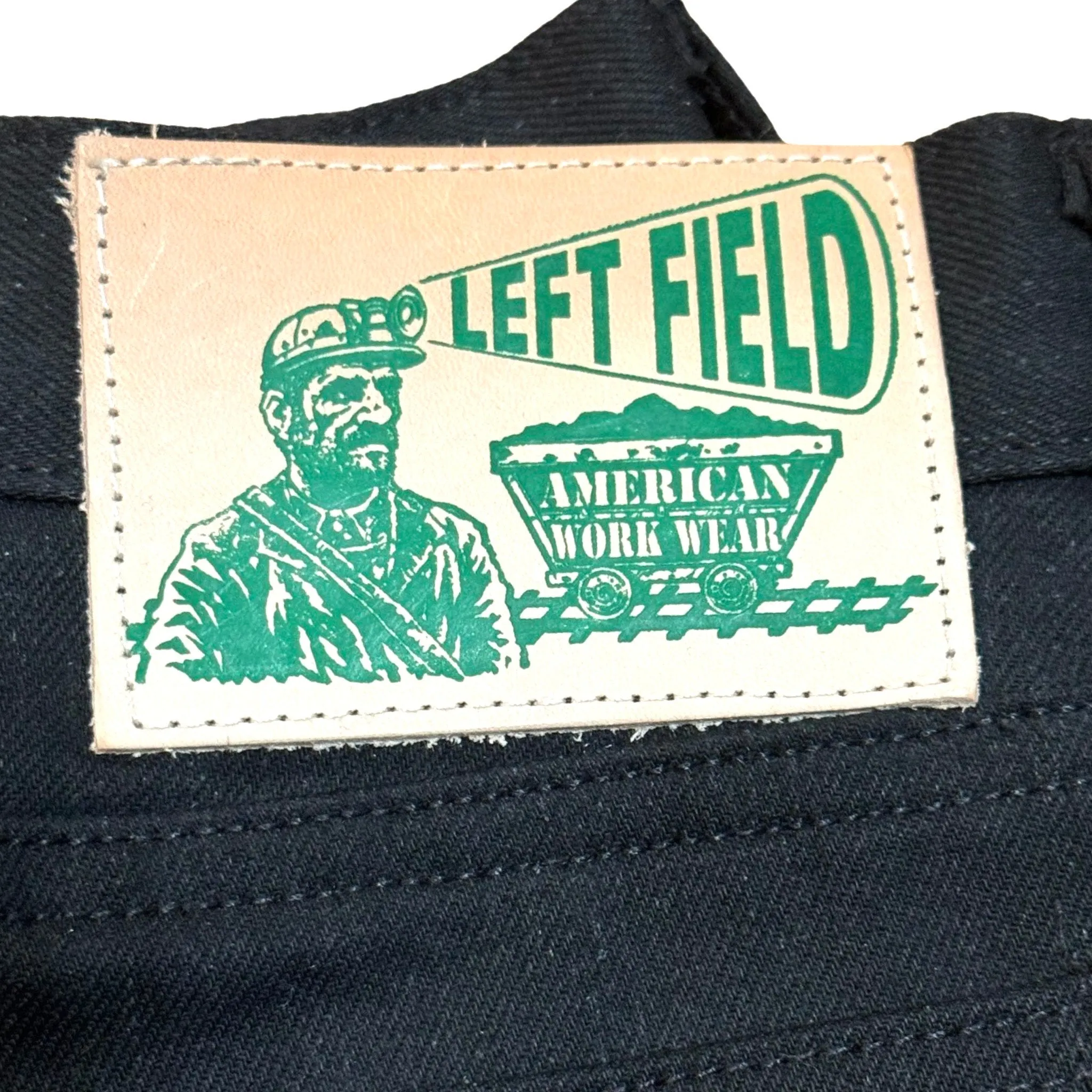 Smokestacks Black Maria Vidalia Mills 14 oz selvedge Sulphur Denim Wide Leg ** size up inch in the waist