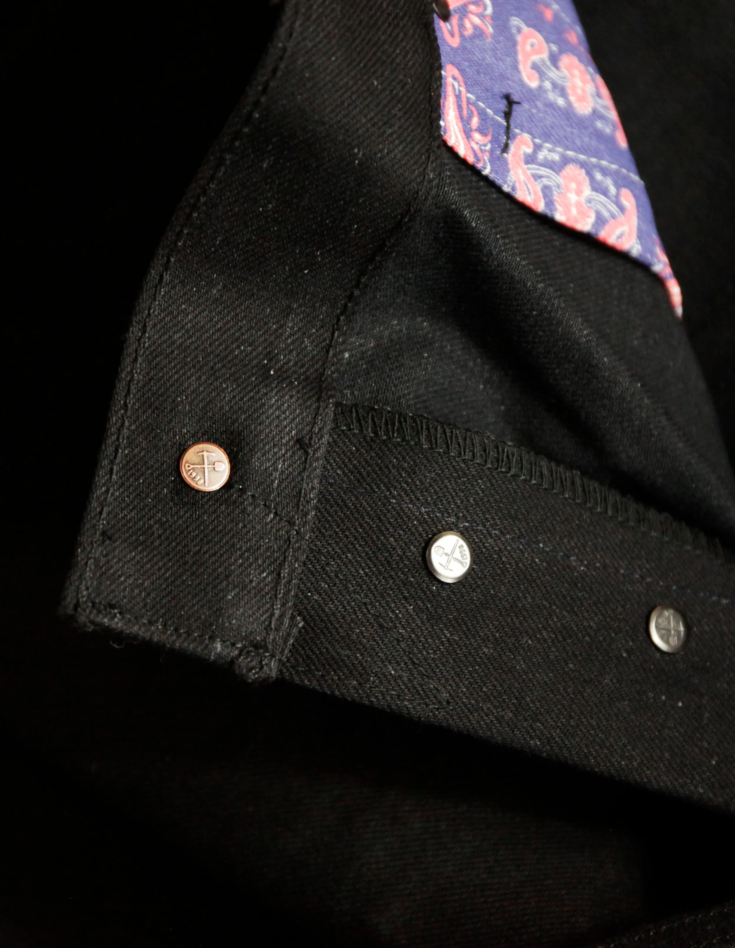 Smokestacks Black Maria Vidalia Mills 14 oz selvedge Sulphur Denim Wide Leg ** size up inch in the waist