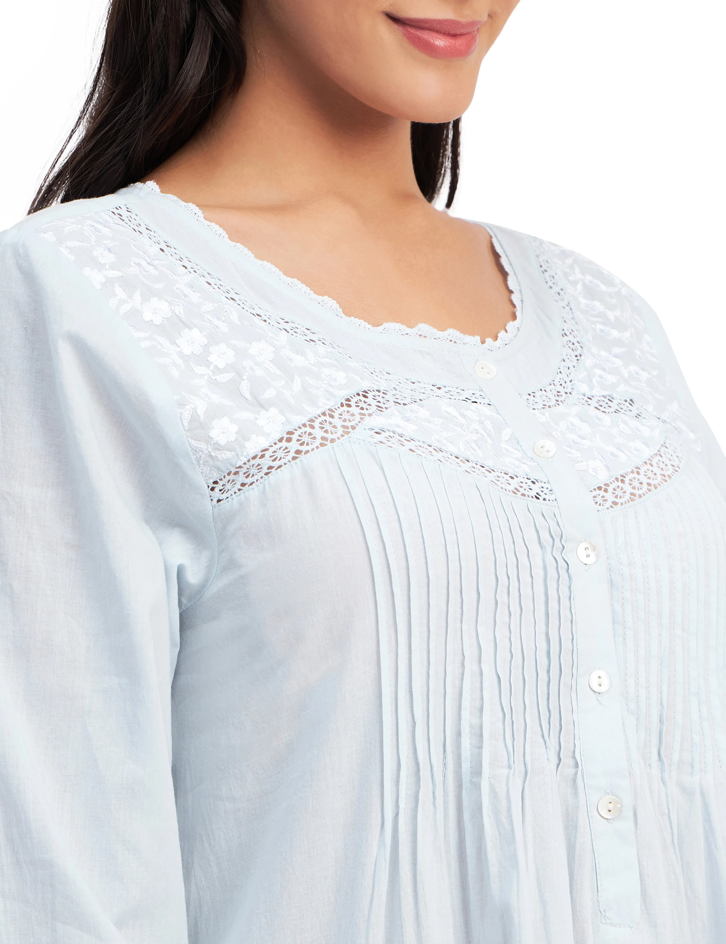 Soft Cotton Victorian Maxi Dress