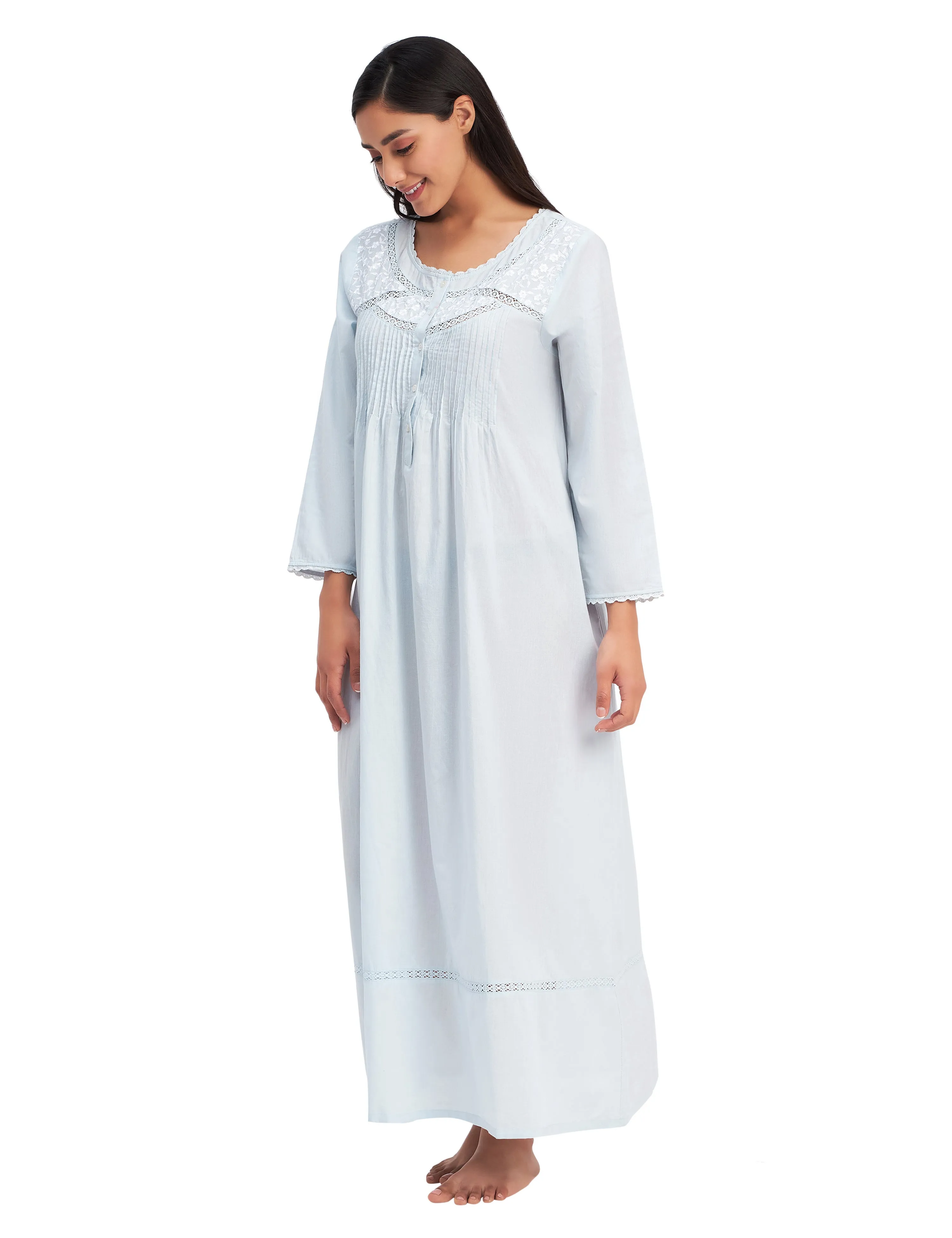 Soft Cotton Victorian Maxi Dress
