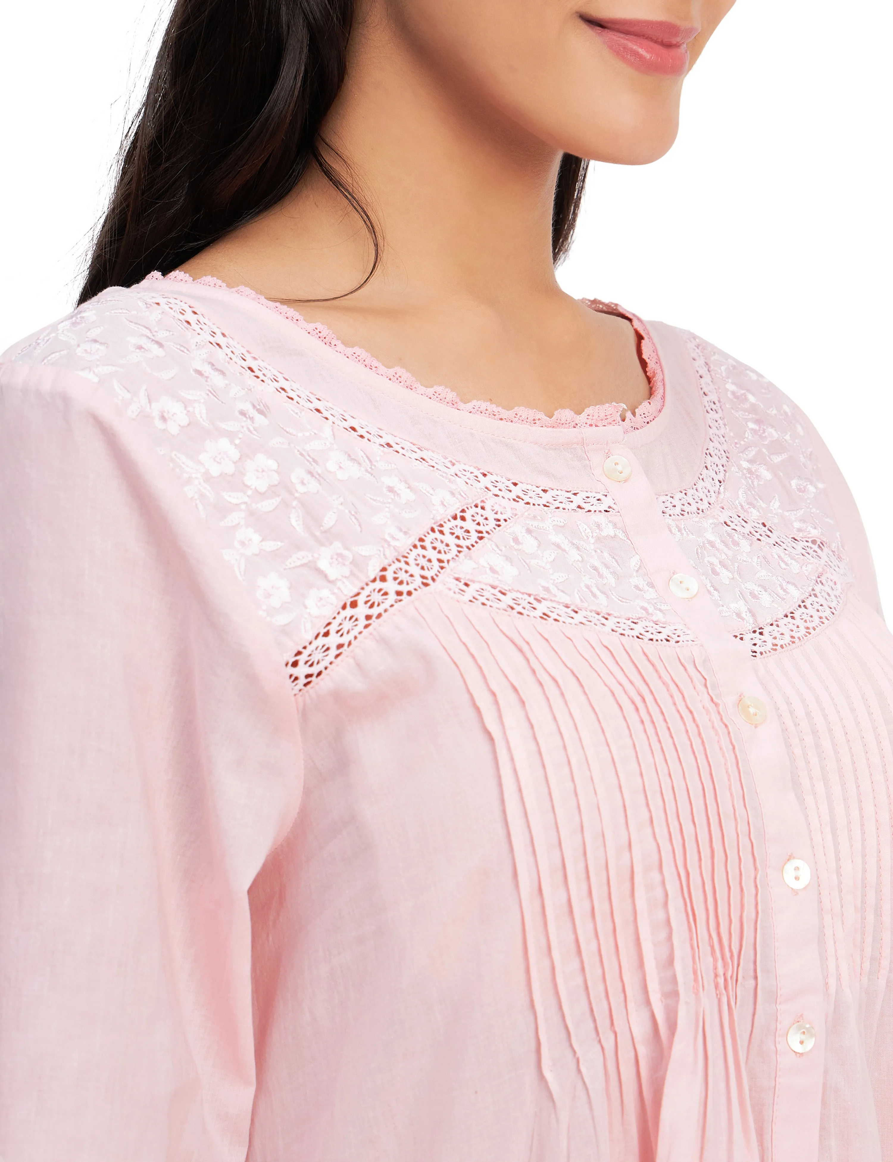 Soft Cotton Victorian Maxi Dress