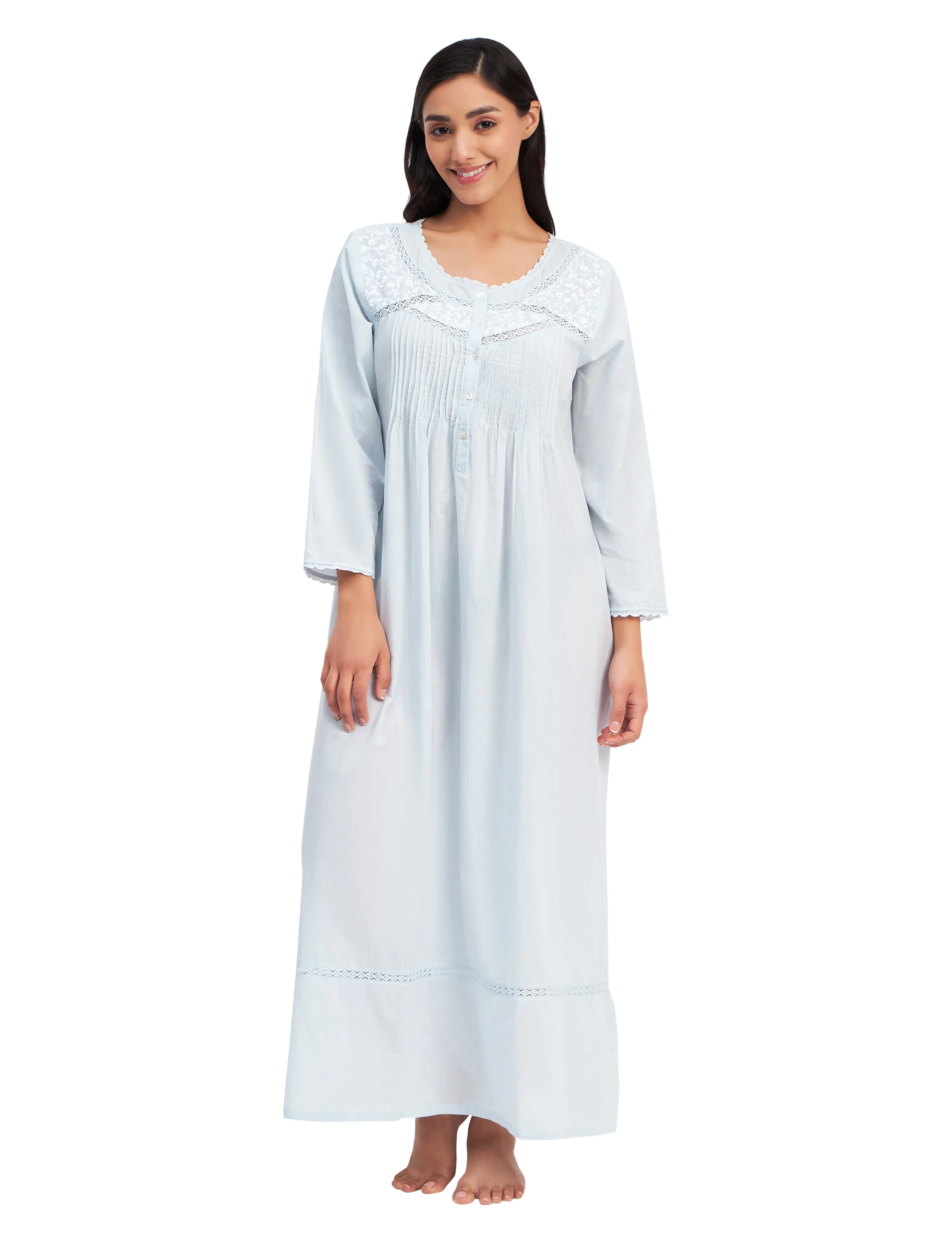 Soft Cotton Victorian Maxi Dress