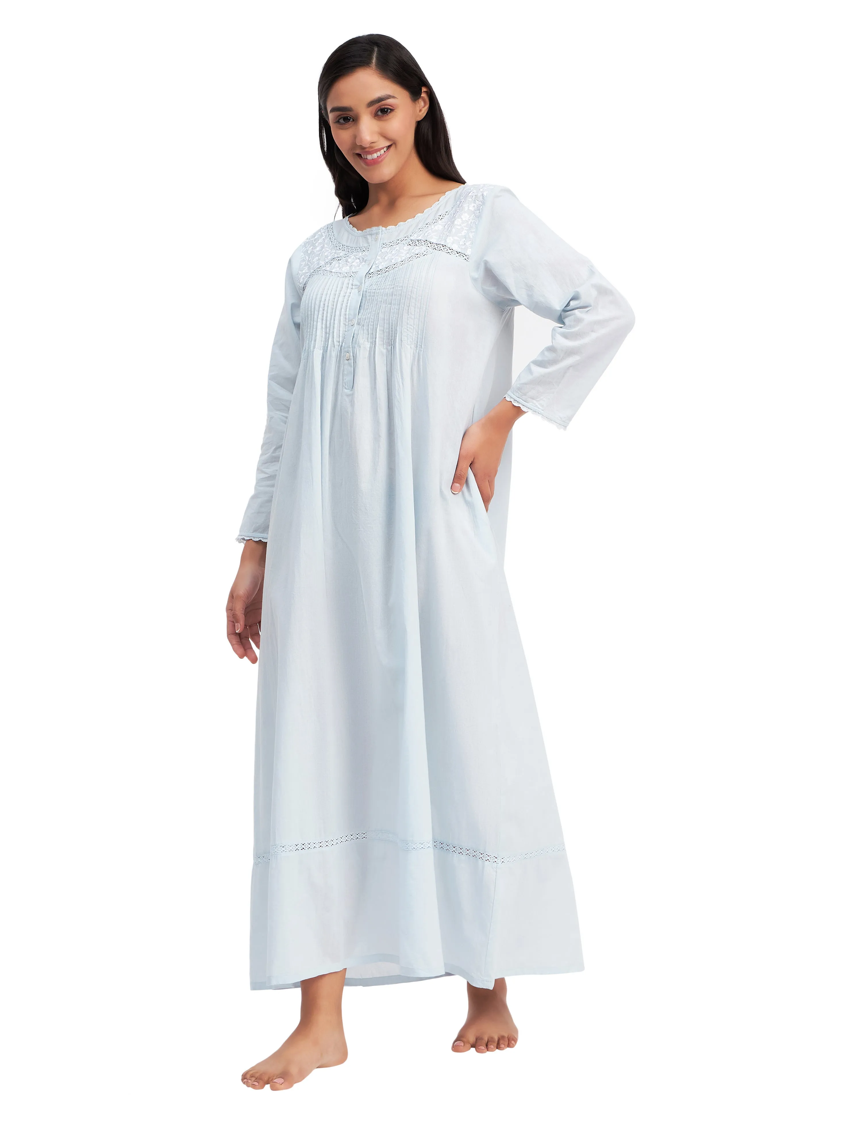 Soft Cotton Victorian Maxi Dress