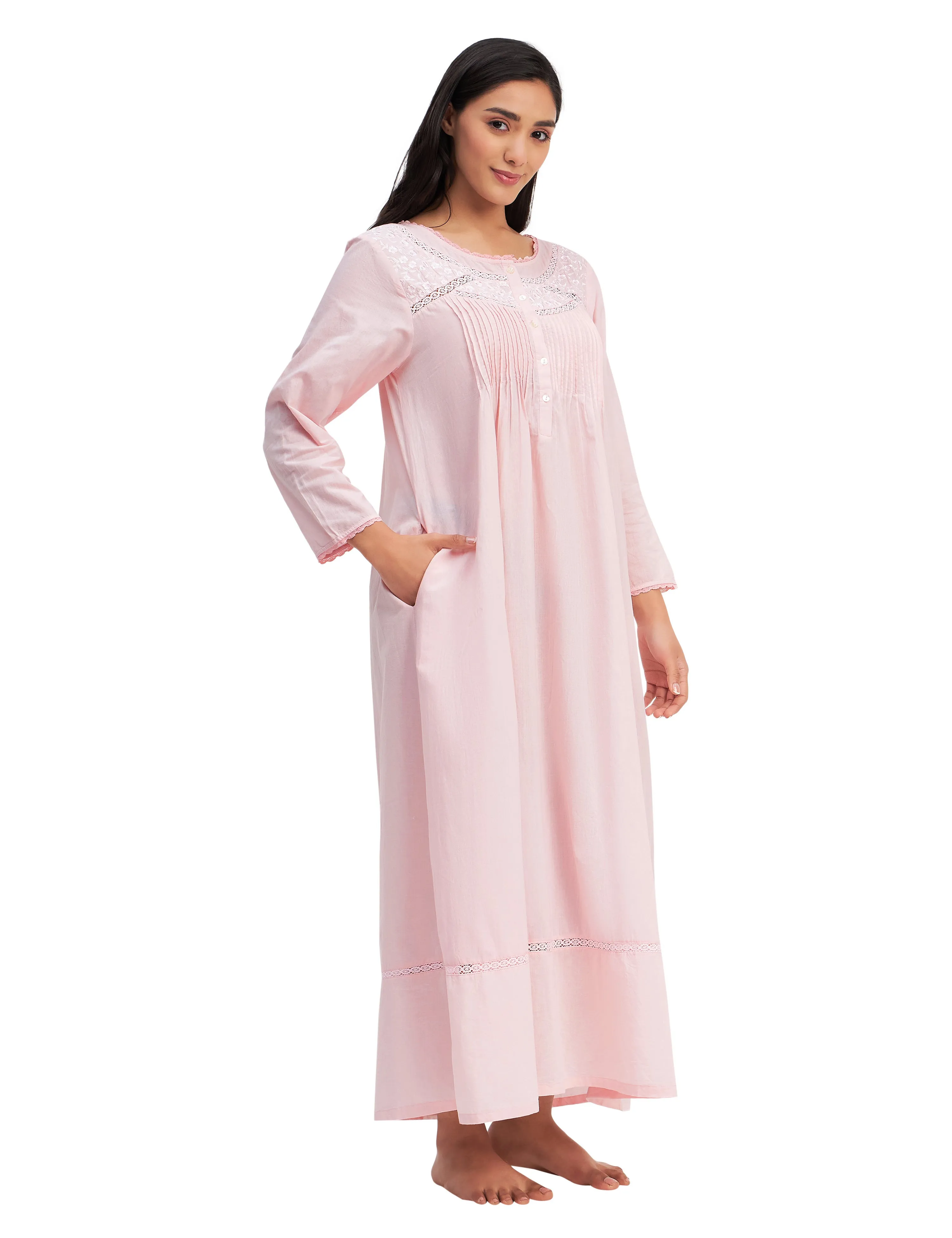 Soft Cotton Victorian Maxi Dress