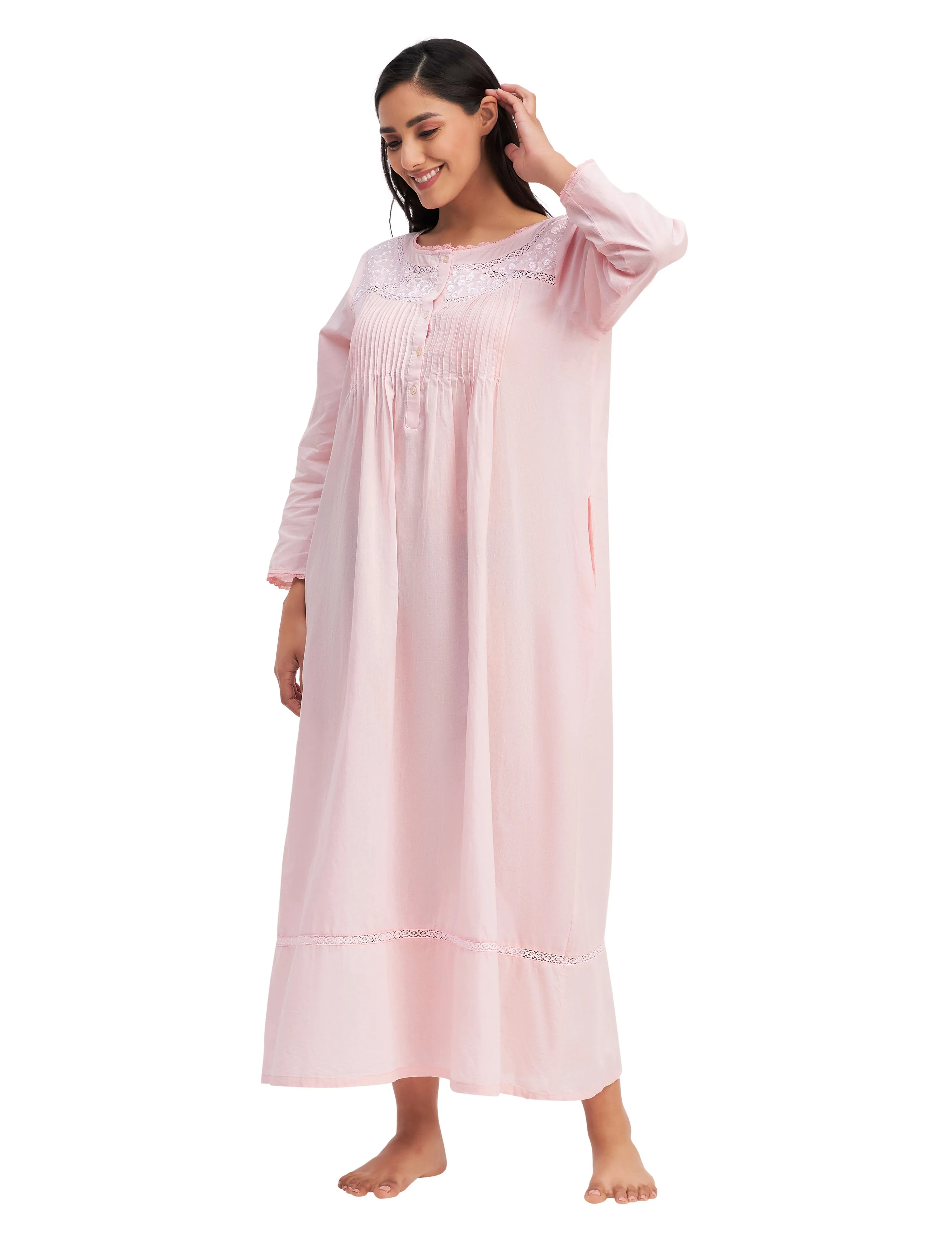 Soft Cotton Victorian Maxi Dress