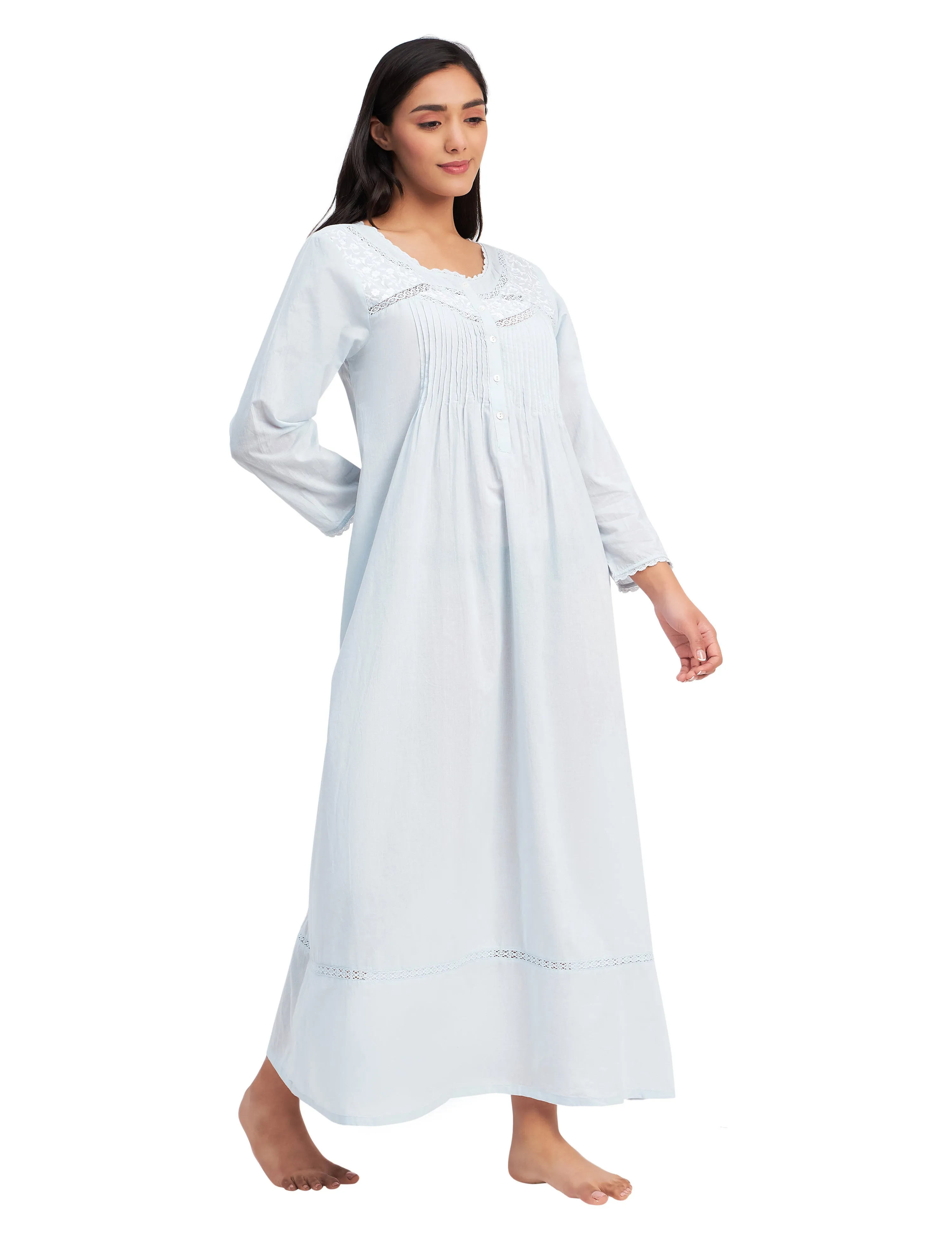 Soft Cotton Victorian Maxi Dress