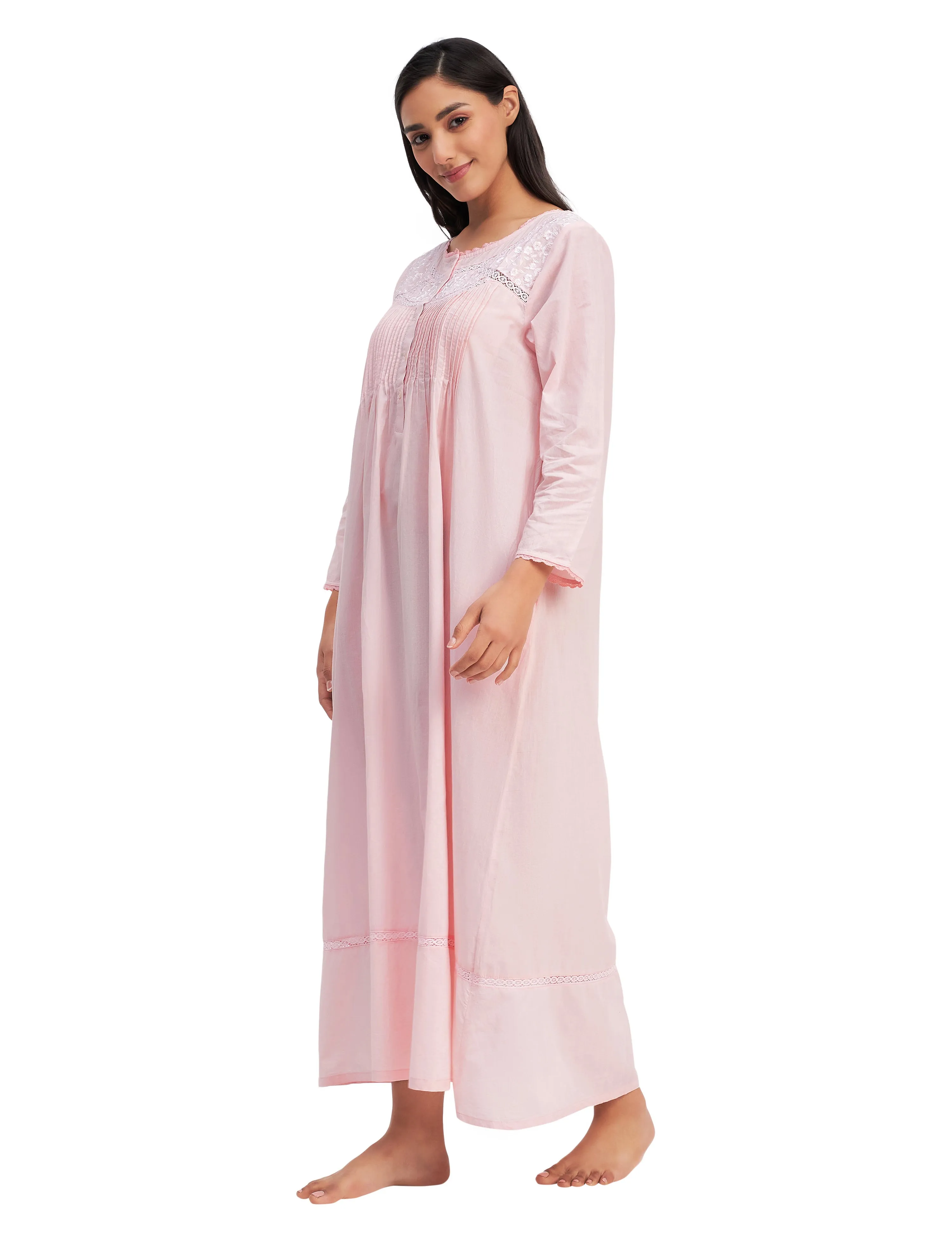 Soft Cotton Victorian Maxi Dress