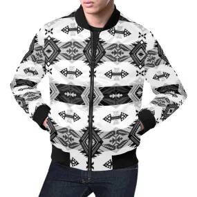 Sovereign Nation Black and White Bomber Jacket for Men
