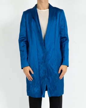 SS18 Blue Satin Overcoat