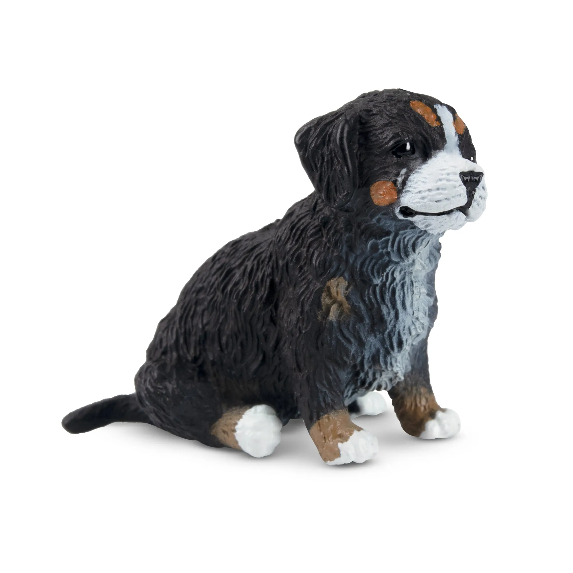 Toymany Mini Sitting Bernese Mountain Dog Puppy Figurine Toy