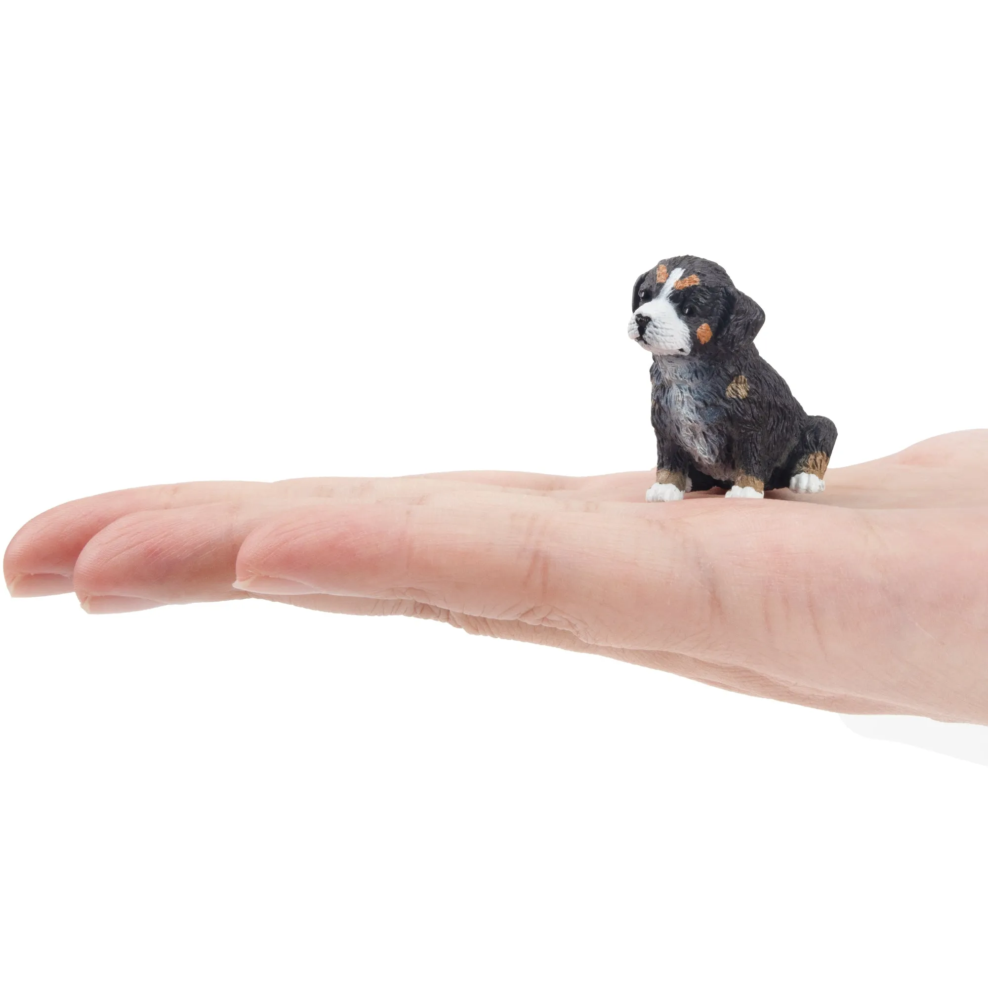 Toymany Mini Sitting Bernese Mountain Dog Puppy Figurine Toy
