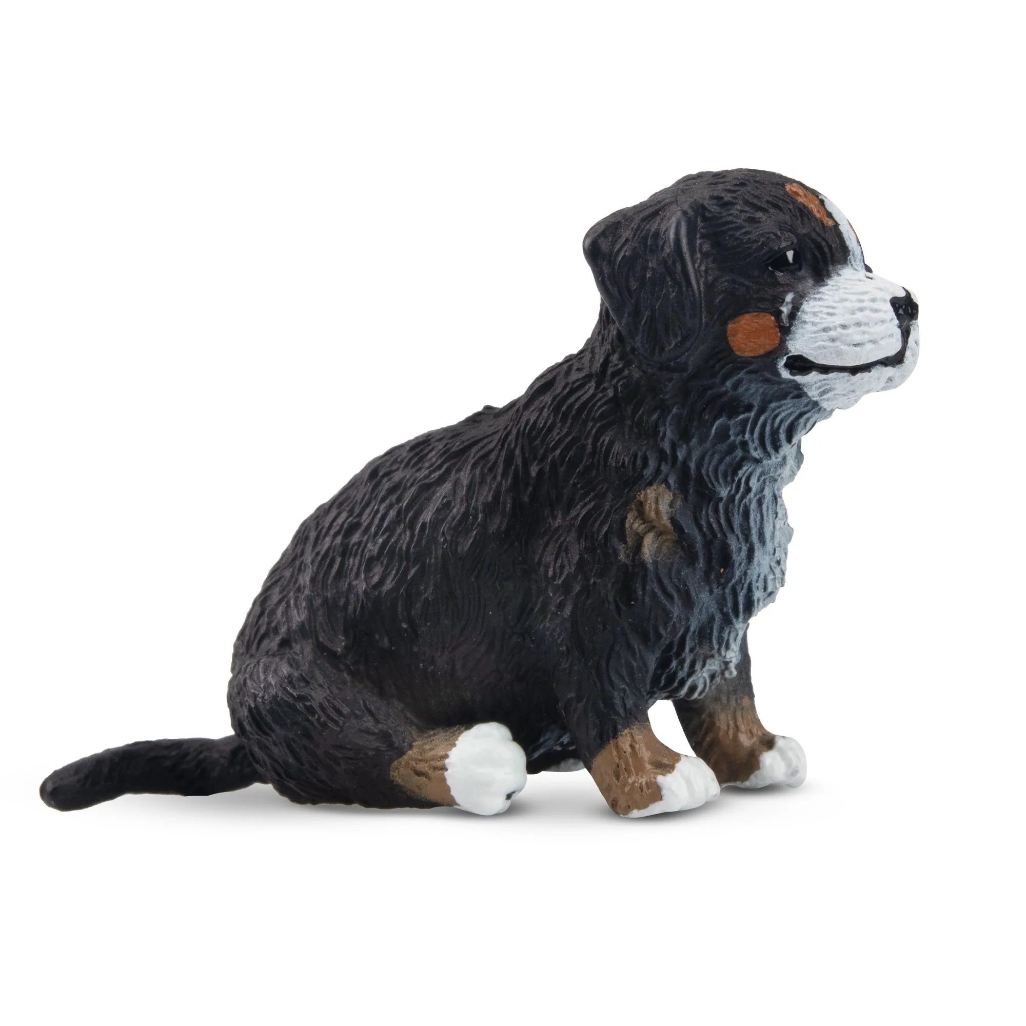 Toymany Mini Sitting Bernese Mountain Dog Puppy Figurine Toy