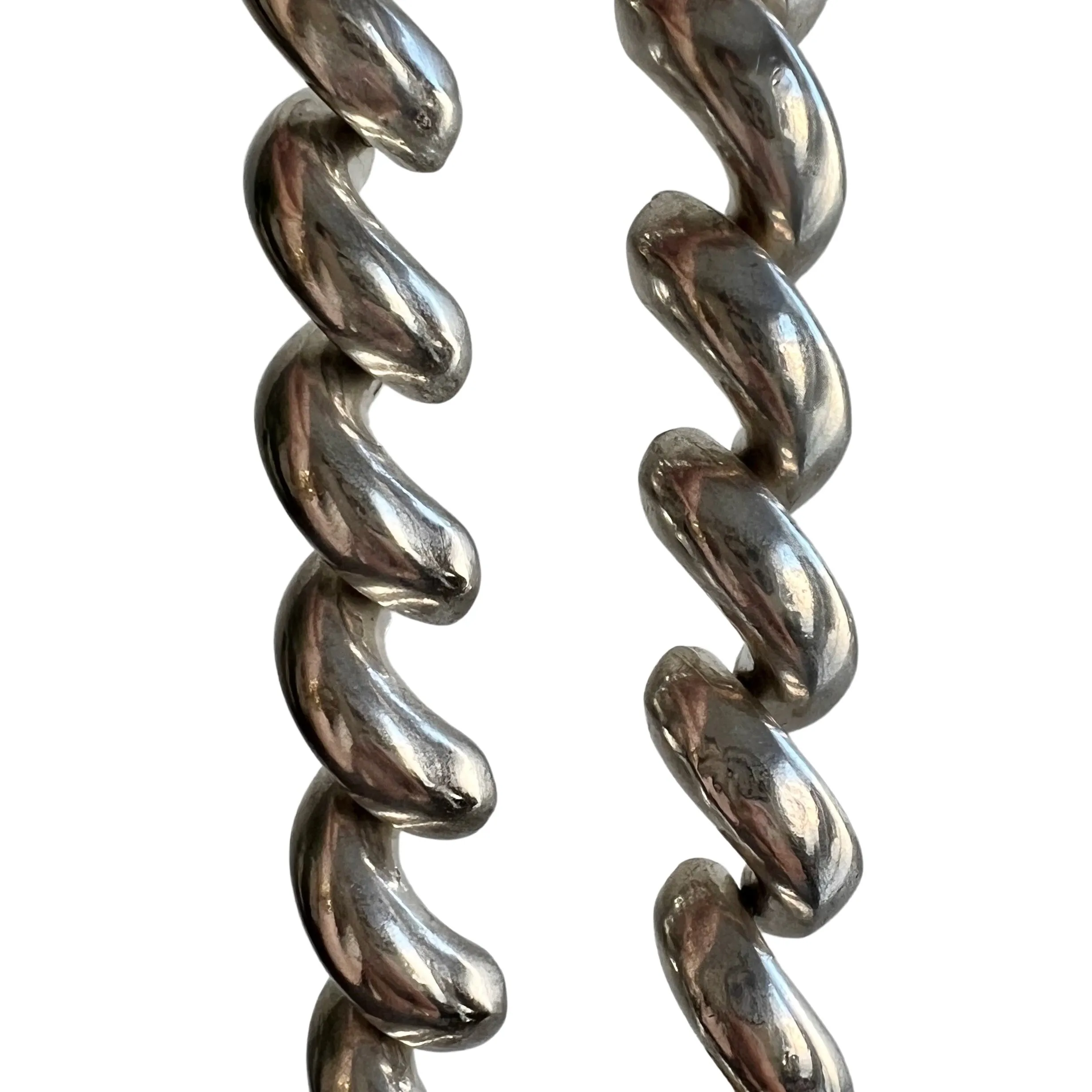 V I N T A G E // favorite macaroni necklace / sterling silver san marco chain / 16.5"