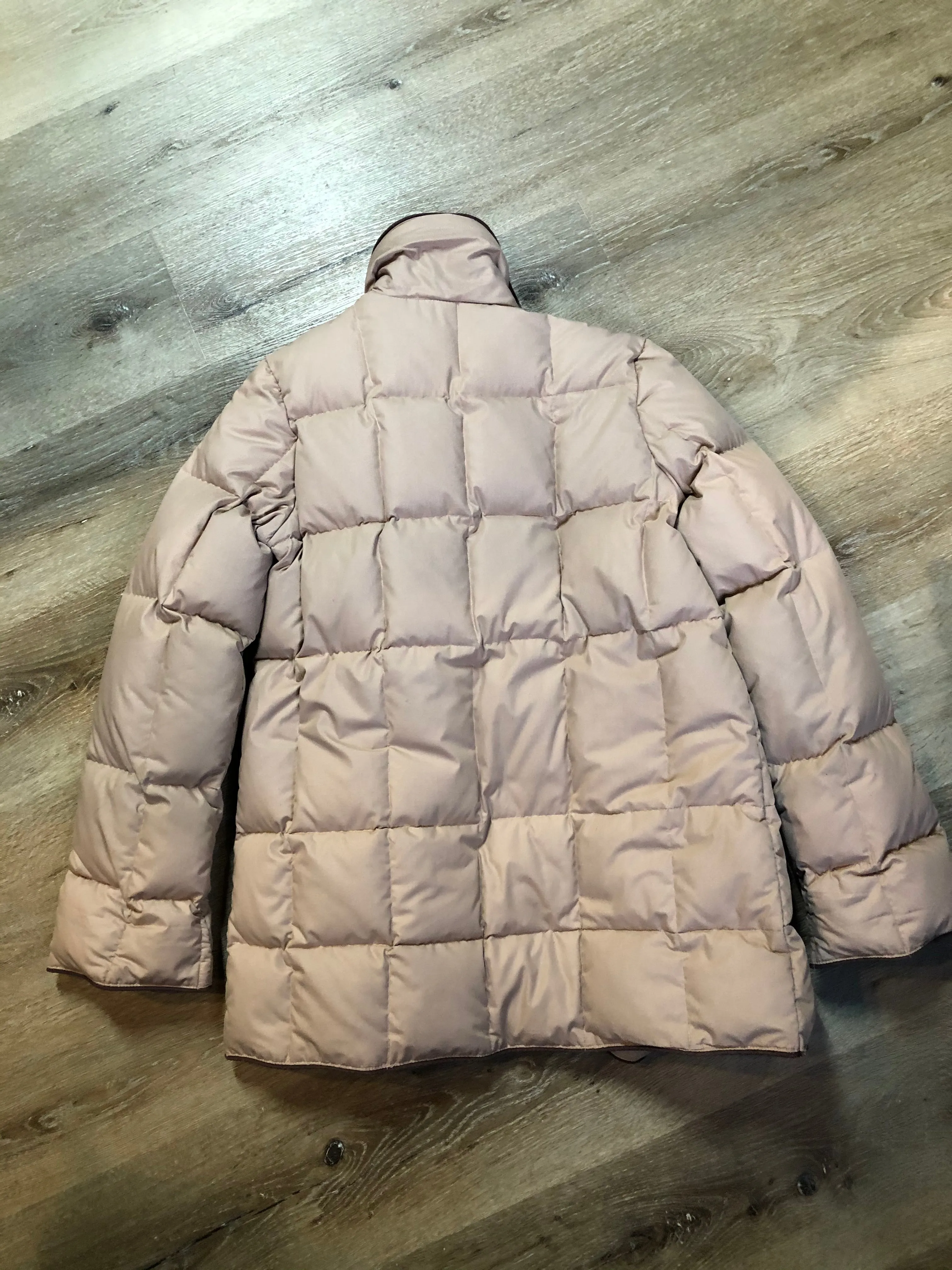 Vintage Light Pink Down-Filled Puffer Jacket