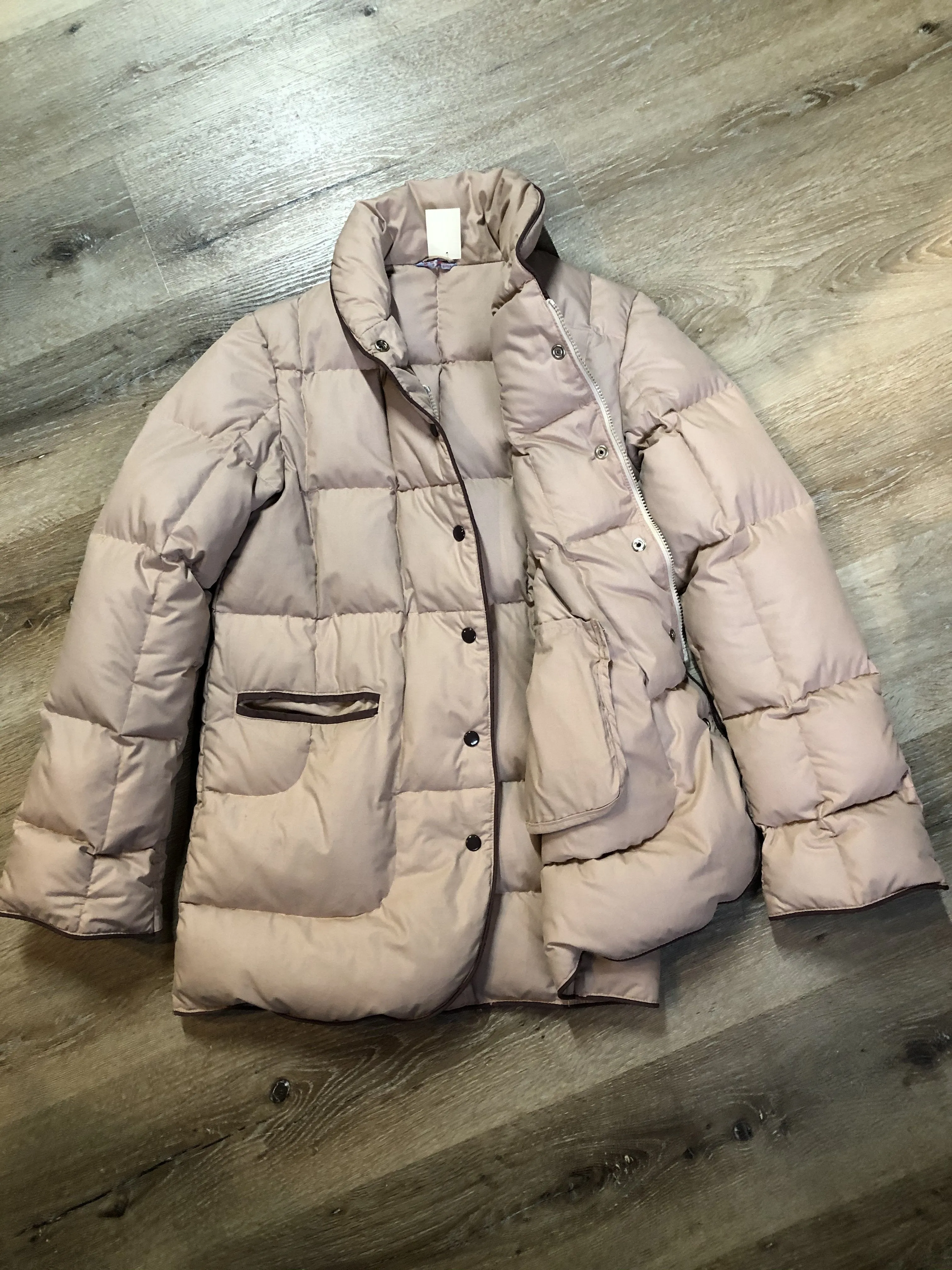 Vintage Light Pink Down-Filled Puffer Jacket