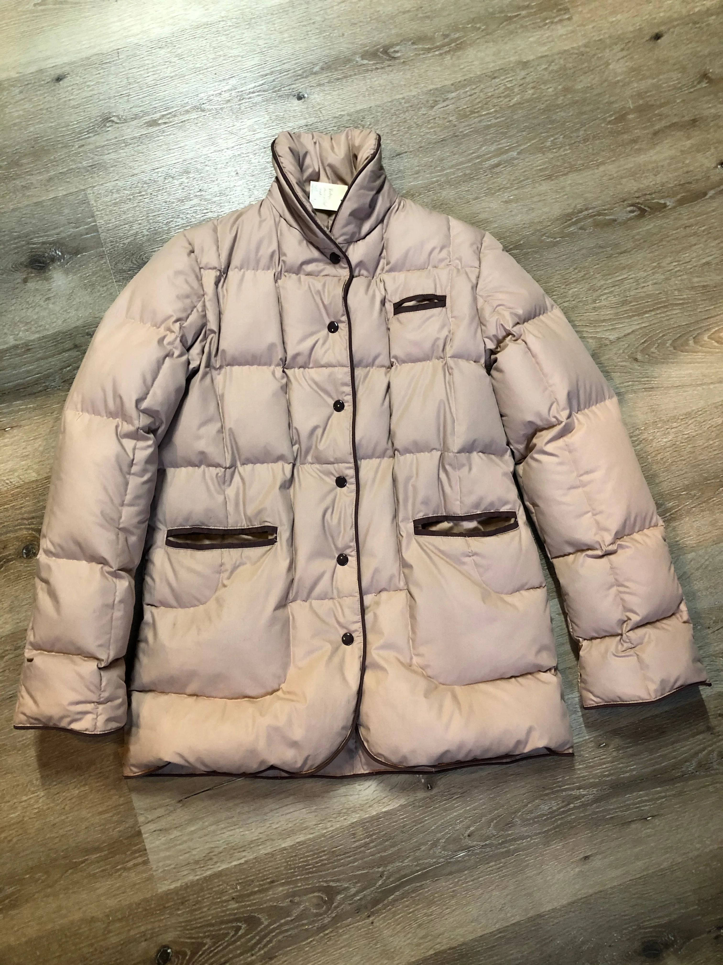 Vintage Light Pink Down-Filled Puffer Jacket