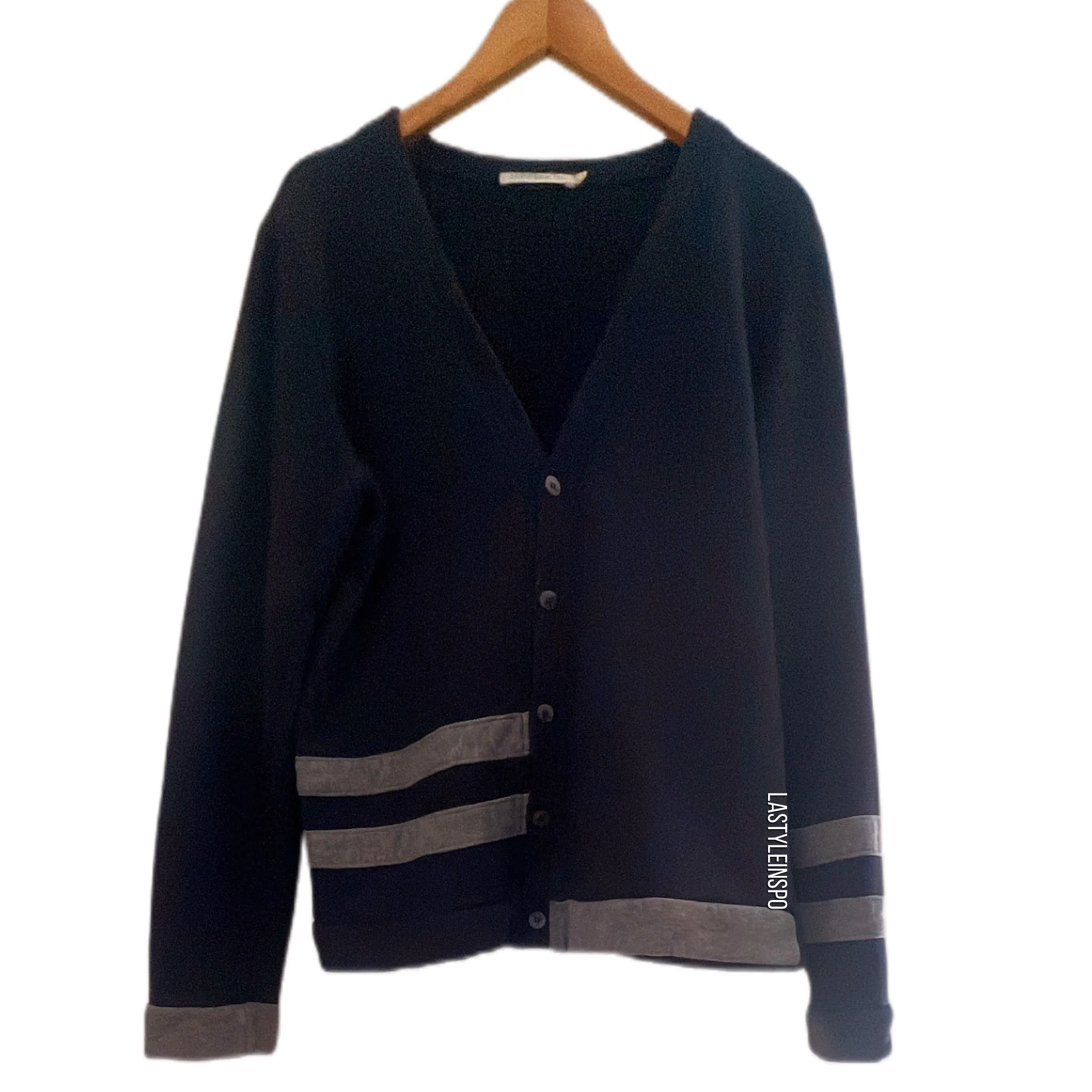 Womens Atelier Casual Sweatshirt Navy Two Stripes Size L
