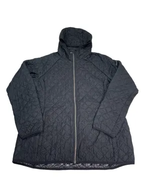 Womens Blue Square Lodge Hooded Parka