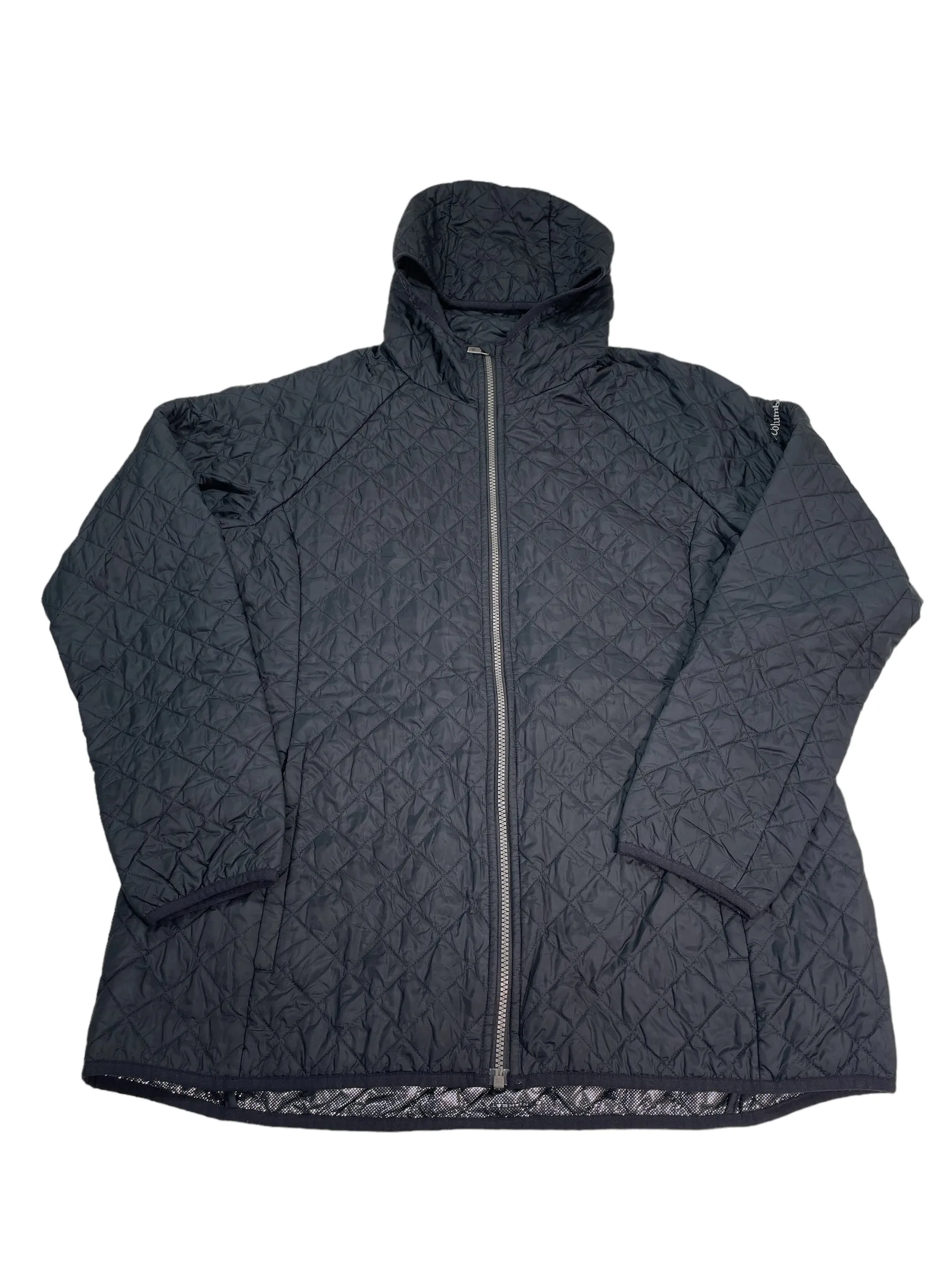 Womens Blue Square Lodge Hooded Parka