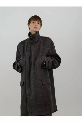 Zhou Cozy Buttoned Lapel Long Coat